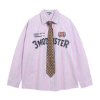 Men's Striped Printed Cotton Shirt