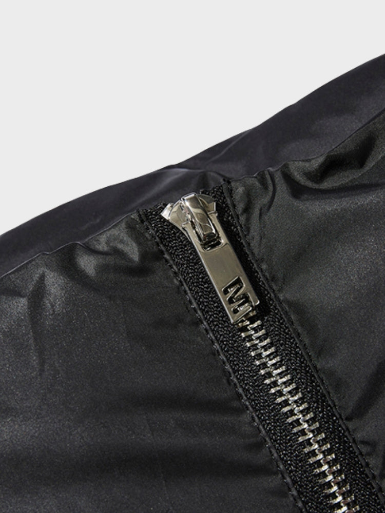 Quilted Puffer Jacket with Removable Hood