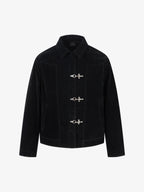 Kurtka bomberka w stylu retro z metalowymi guzikami przy klapach