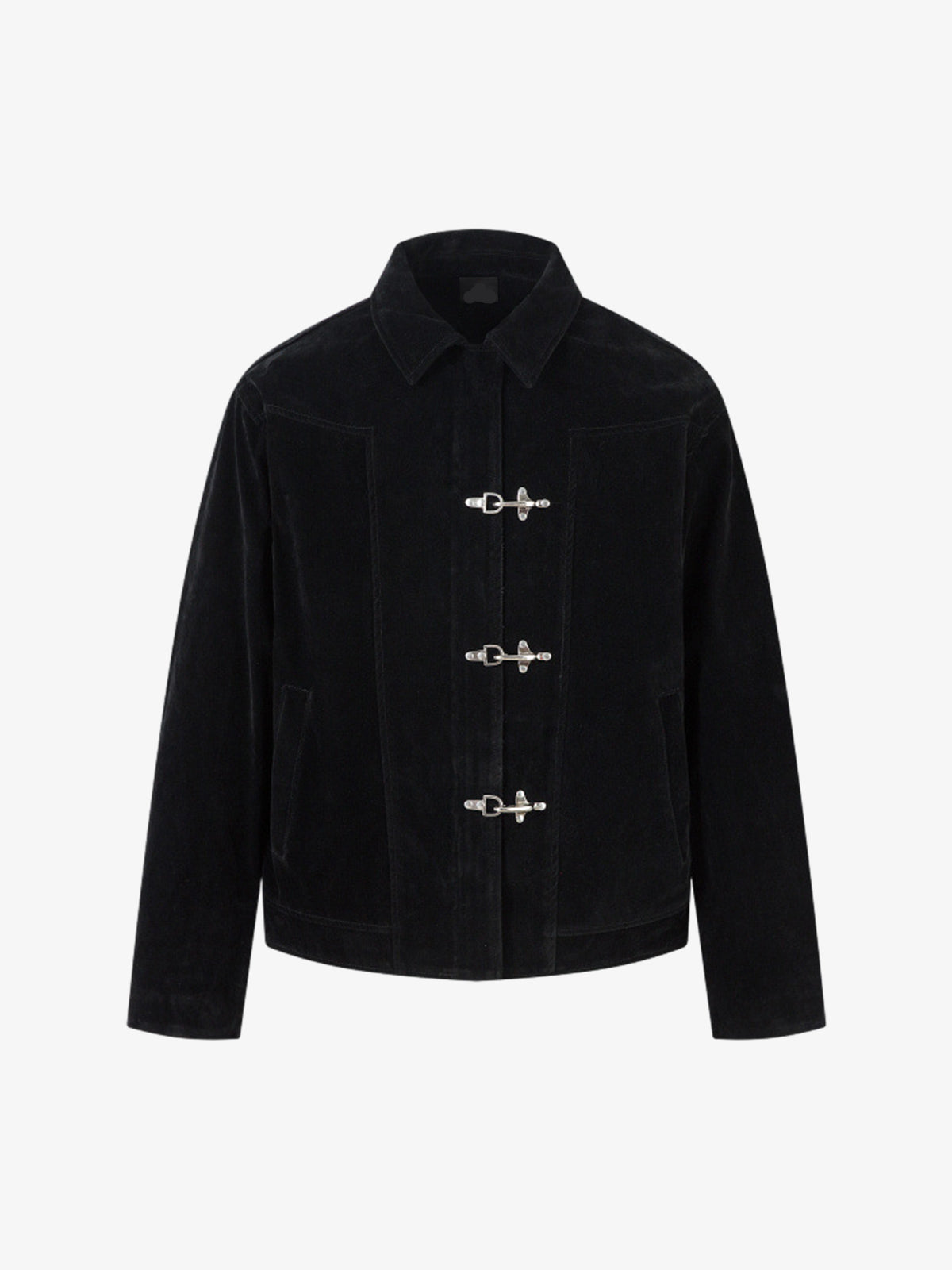 Chaqueta bomber retro con solapa de botones metálicos