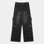 Washed Denim | Cargo Pants