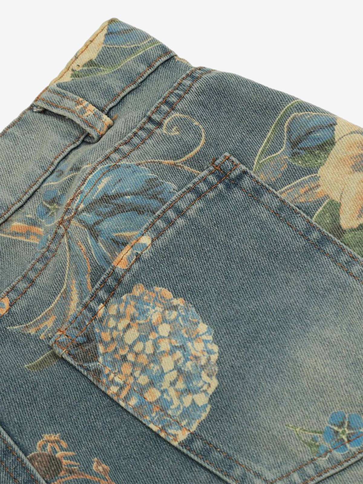 Vaqueros carpenter con estampado floral