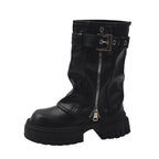 Women's mid-calf platform boots