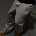 Star Embroidered Wide-Leg Sweatpants