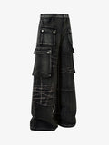 Embroidered Hip-Hop Street Style Jeans