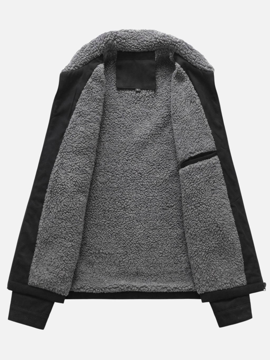 Men's Suede-Effect Jacket with Sherpa Lining