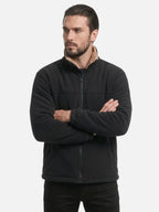 Men's Fleece Jacket with Sherpa Collar and Zipper