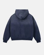 Monkey Washed Fleece Boxy Zip-Up Hoodie
