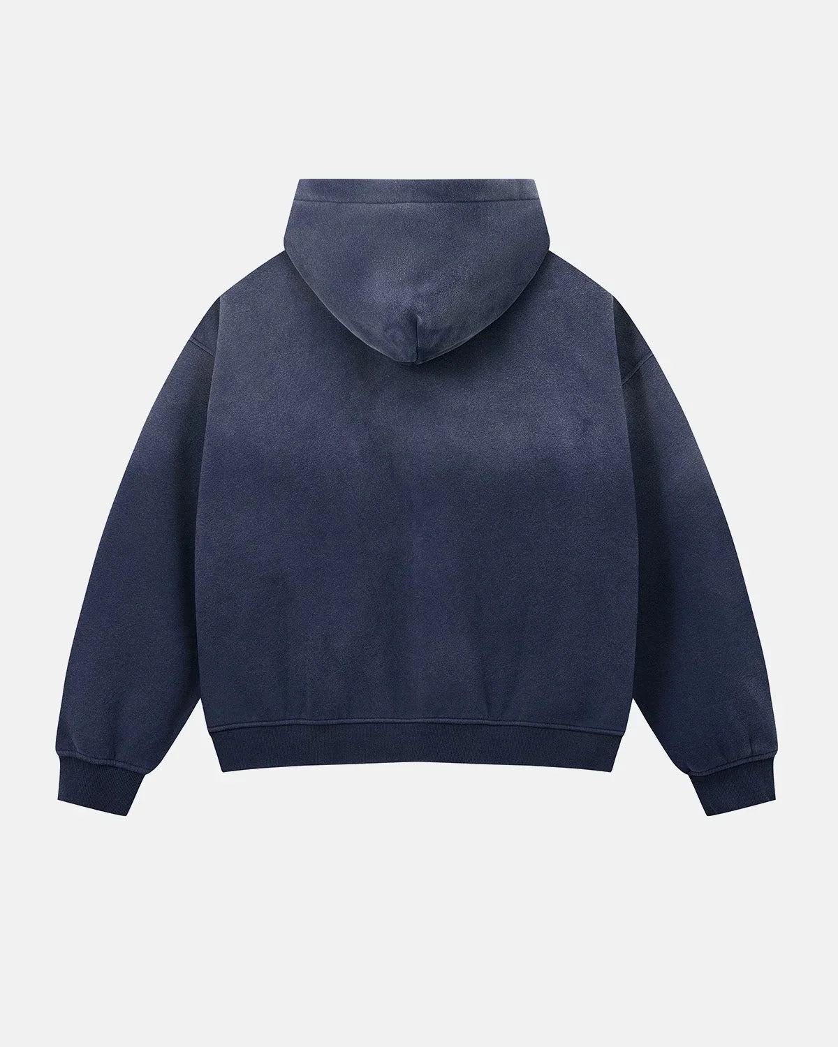Monkey Washed Fleece Boxy Zip-Up Hoodie