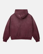 Monkey Washed Fleece Boxy Zip-Up Hoodie