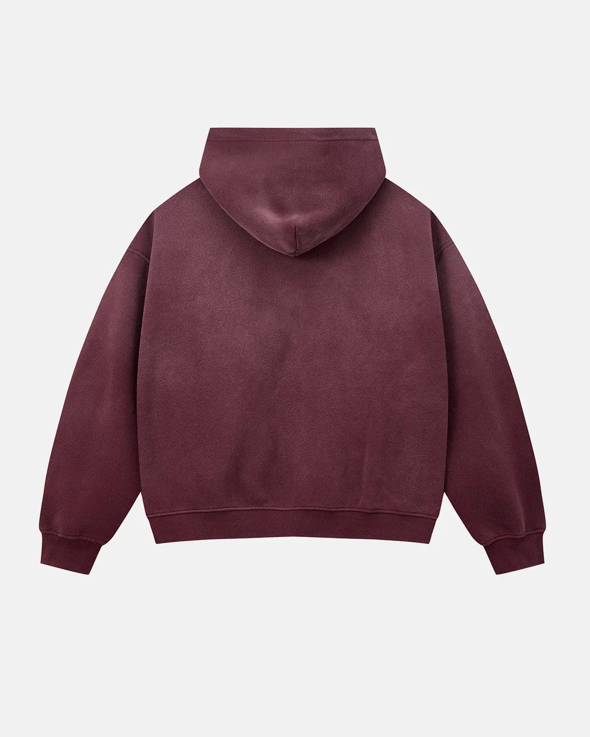 Monkey Washed Fleece Boxy Zip-Up Hoodie