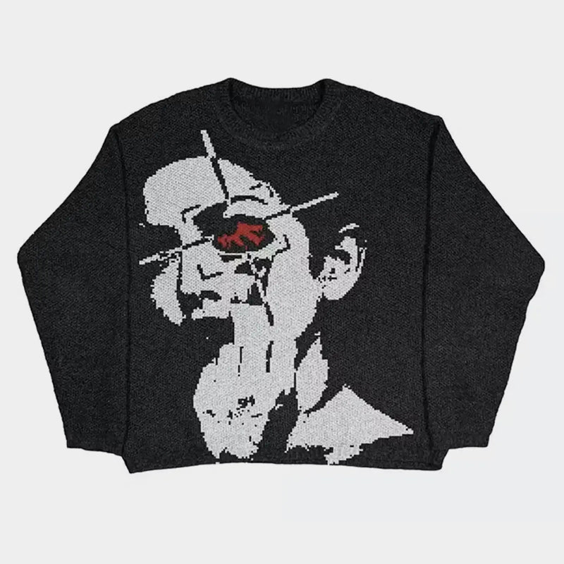 Glitch Reality | Statement Knit Sweater - Drenn